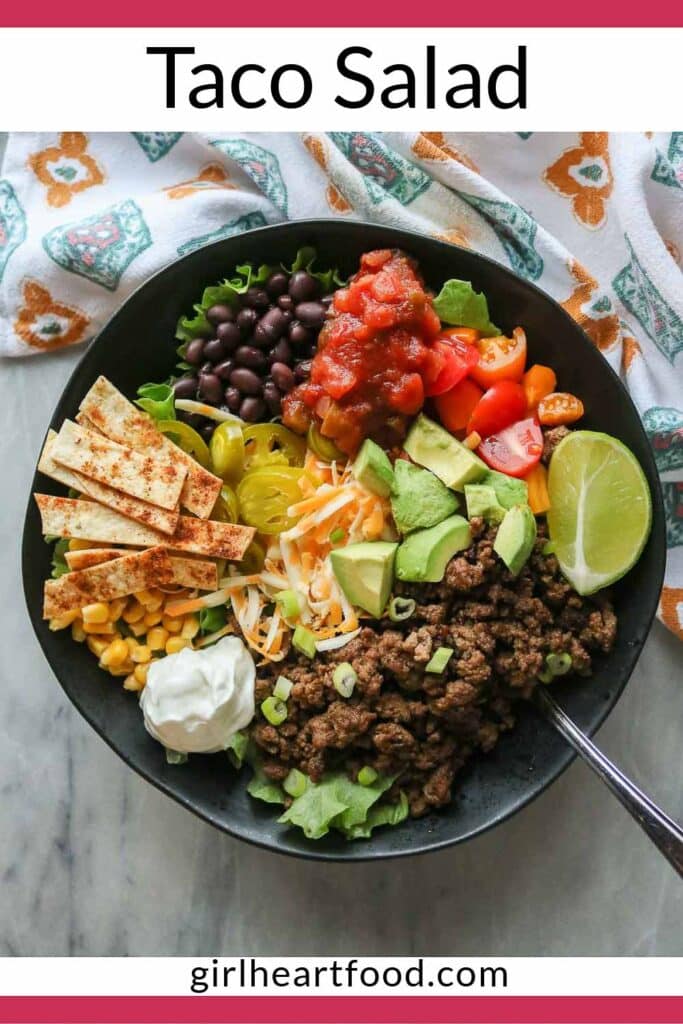 Taco salad in a bowl.